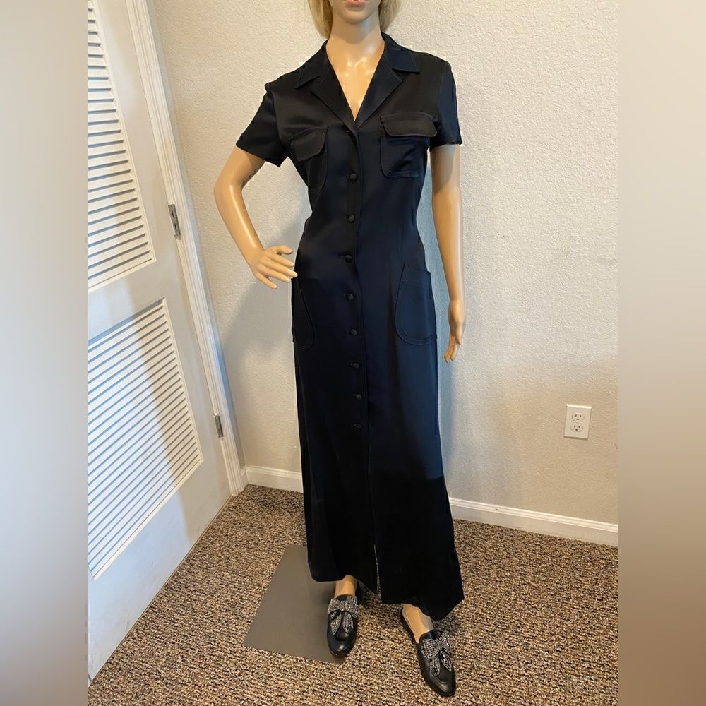 Moschino vintage Cheap and Chic satin Button down dress